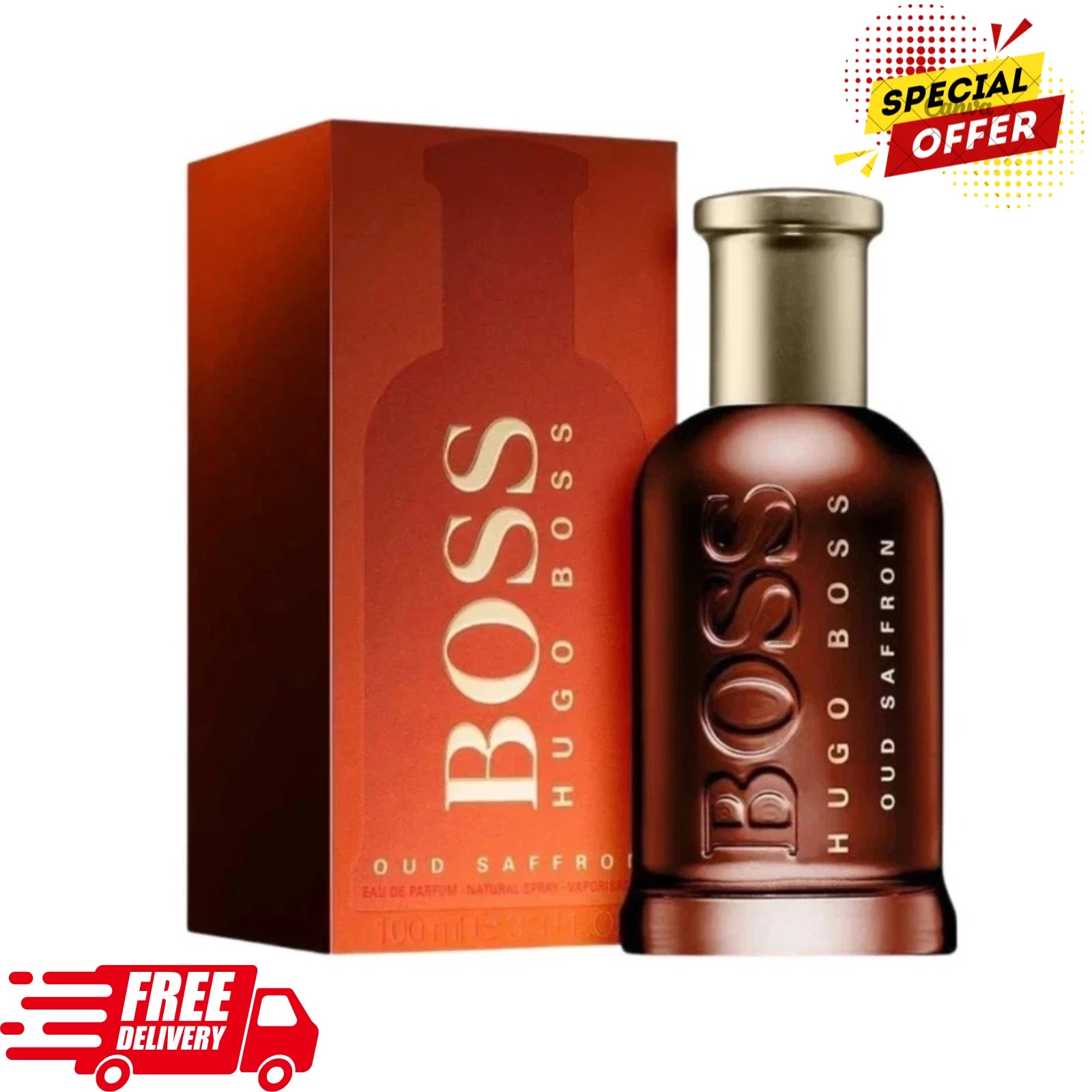 Boss Bottled Oud Saffron by Hugo Boss 100ml EDP Spray New & Sealed